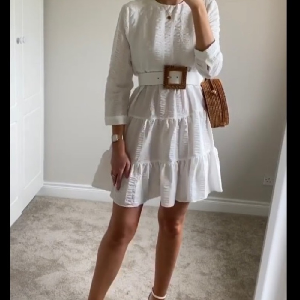 Zara Bloggers Favorite Textured Weave Short Dress